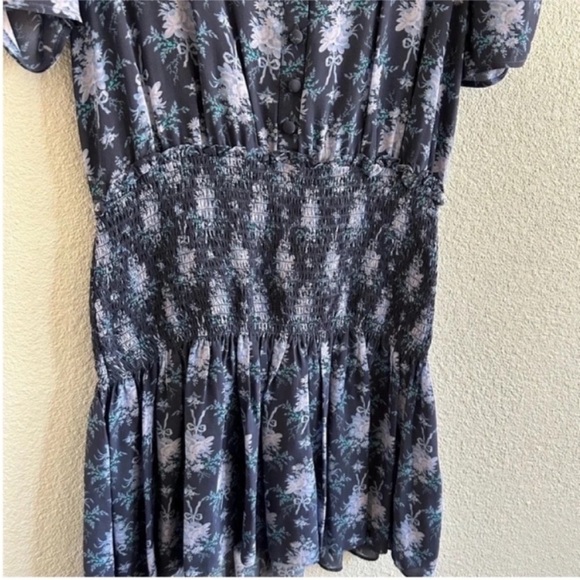 LoveShackFancy Brickell Floral Silk Mini Dress - Picture 4 of 8